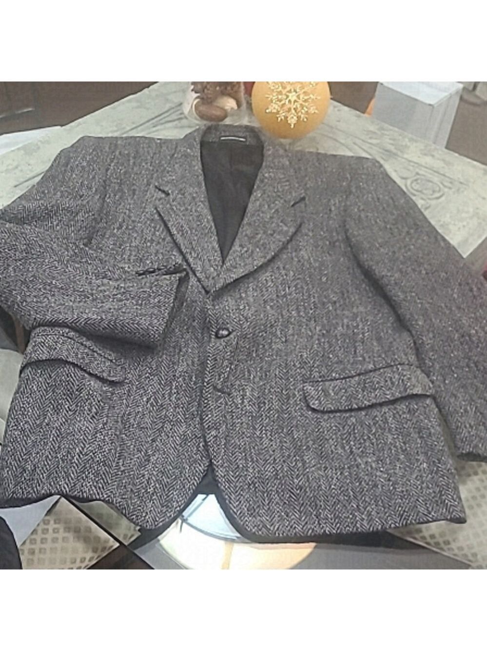 HARRIS TWEED HAND WOVEN 100% VIRGIN SCOTTISH WOOL BLAZER XL